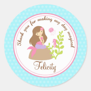 Mermaid 2 inch personalisierte Günstige Marke Runder Aufkleber