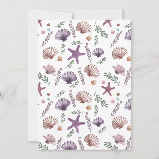 Mermaid 2ND Birthday Sea Einladung (Rückseite)