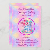 Mermaid 3. Geburtstag Ändern Text anpassen Einladung (Vorne/Hinten)