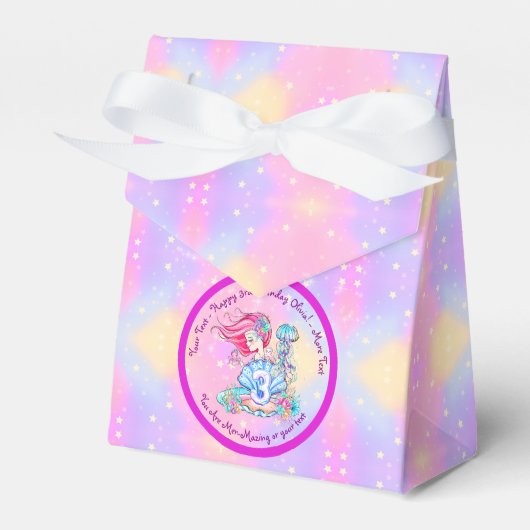 Mermaid 3. Geburtstag Ändern Text anpassen Geschenkschachtel (Vorderseite)