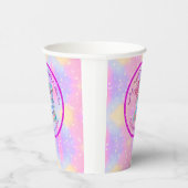 Mermaid 3. Geburtstag Ändern Text anpassen Pappbecher (Rechts)