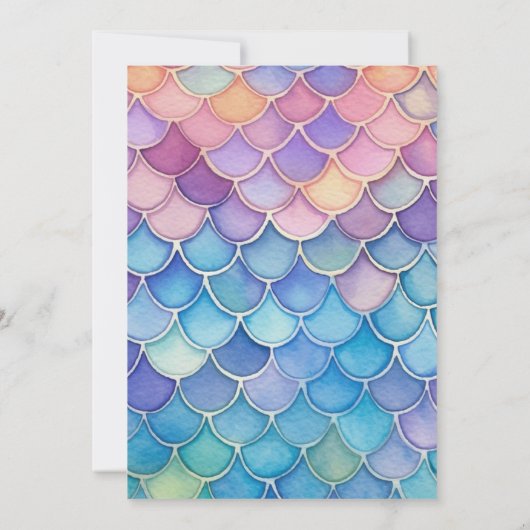 Mermaid 3. Geburtstag Einladung (Rückseite)