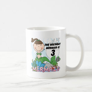 Mermaid 3. Geburtstag Tshirts und Geschenke Kaffeetasse