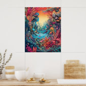 Mermaid 3D Paper Art Poster (Küche)