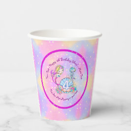 Mermaid 4. Geburtstag Ändern Text anpassen Pappbecher