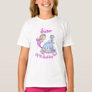 Mermaid 4. Geburtstag Bearbeiten Ändern Sie den Na T-Shirt