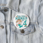 Mermaid 4. Geburtstag Button (Beispiel)