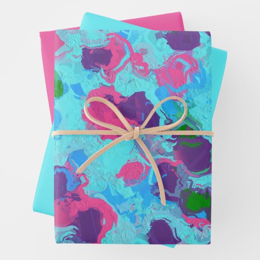 Mermaid Abstrakt Spritzer Geschenkpapier Set (Beispiel)