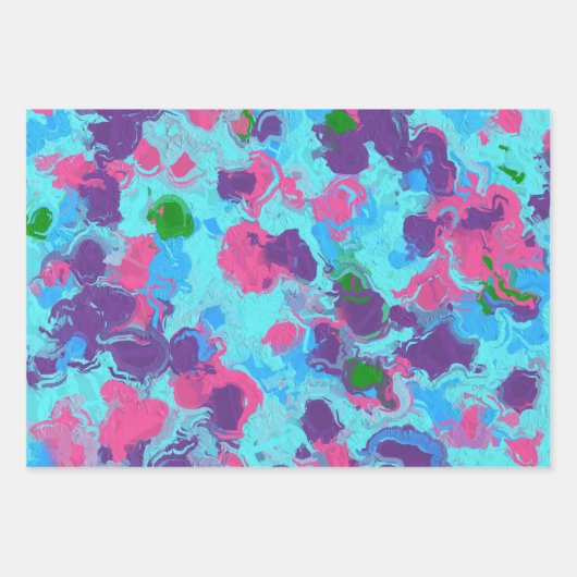 Mermaid Abstrakt Spritzer Geschenkpapier Set (Vorderseite 2)