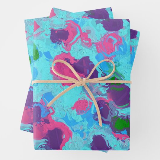 Mermaid Abstrakt Spritzer Geschenkpapier Set (Beispiel)