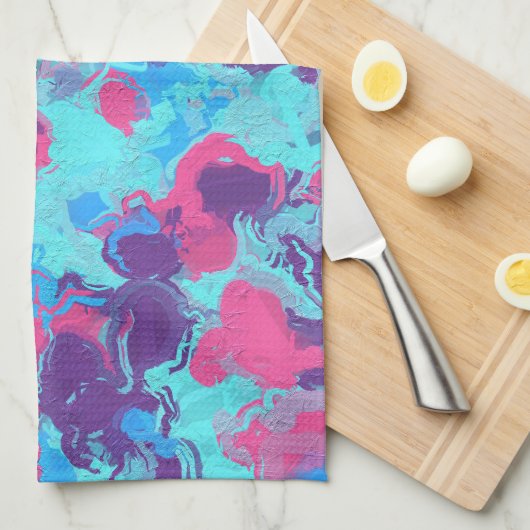 Mermaid Abstrakt Spritzer Geschirrtuch (Viertel Falte)