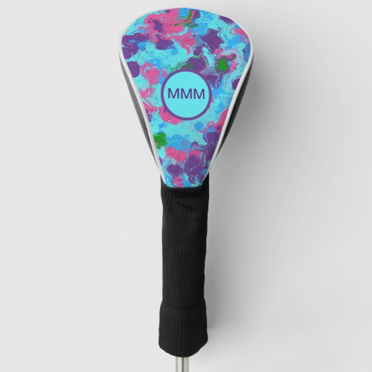 Mermaid Abstrakt Spritzer Golf Headcover (Vorderseite)