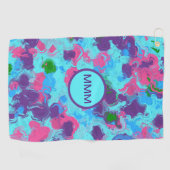 Mermaid Abstrakt Spritzer Golfhandtuch (Horizontal)