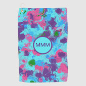 Mermaid Abstrakt Spritzer Golfhandtuch (Vorderseite)