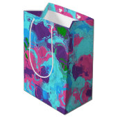 Mermaid Abstrakt Spritzer Mittlere Geschenktüte (Rückseite Schrägansicht)