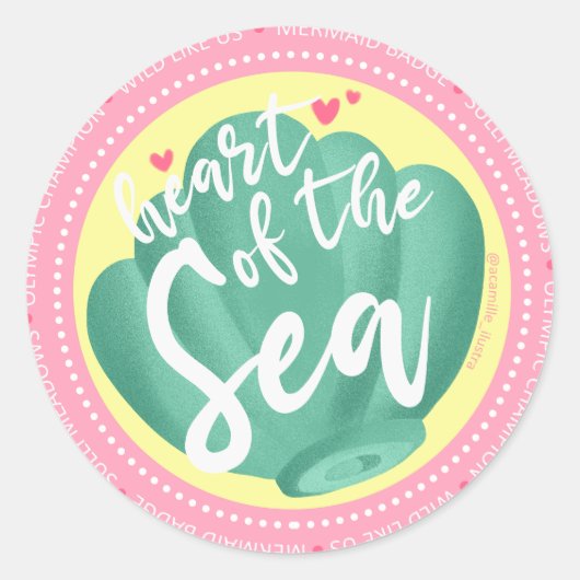 Mermaid Abzeichen - AC Runder Aufkleber (Vorderseite)