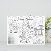 Mermaid Activity Sheet, Mermaid Farbenspiel (Stehend Vorderseite)