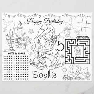 Mermaid Activity Sheet, Mermaid Farbenspiel