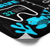 Mermaid Adult Birthday Chalkboard-Zeichen Poster (Ecke)