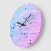 Mermaid Affirmation Ombre  Große Wanduhr (Winkel)