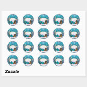 Mermaid African American Girl Baby Shower Stickers (Blatt)