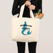 Mermaid Akademie mit Silhouette Jumbo Stoffbeutel (Vorderseite (Produkt))