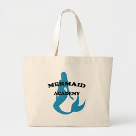 Mermaid Akademie mit Silhouette Jumbo Stoffbeutel