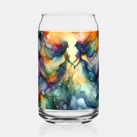 Mermaid Alcohol Ink Dosenglas (Vorderseite)