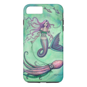 Mermaid and Octopus Fantasy Art Illustration Case-Mate iPhone Hülle