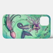 Mermaid and Octopus Fantasy Art Illustration Case-Mate iPhone Hülle (Rückseite (Horizontal))