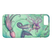 Mermaid and Octopus Fantasy Art Illustration Case-Mate iPhone Hülle (Rückseite (Horizontal))
