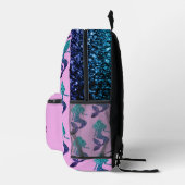 Mermaid Aqua Blue Glitzern individuelle Name Laven Bedruckter Rucksack (Rechts)