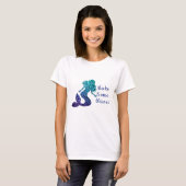 Mermaid aqua blue ombre Glitzern Waves T-Shirt (Vorne ganz)