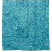 Mermaid Aqua Glitz Glitzer Duschvorhang (Vorderseite)