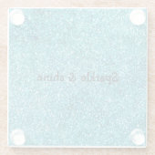 Mermaid Aqua Glitz Glitzer Glasuntersetzer (Rückseite)