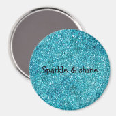 Mermaid Aqua Glitz Glitzer Magnet (Vorderseite/Rückseite)