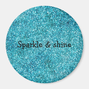 Mermaid Aqua Glitz Glitzer Magnet