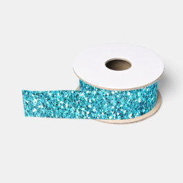 Mermaid Aqua Glitz Glitzer Ripsband
