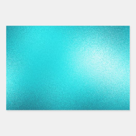 Mermaid Aqua Gold Silver Sparkle Glitzer Geschenkpapier Set (Vorderseite 2)