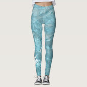 Mermaid - Aqua Pool Water Abstrakt Fotografie Leggings (Vorderseite)
