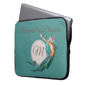 Mermaid Aquamarin Beautiful Monogram Laptopschutzhülle (Vorderseite Links)