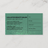 Mermaid Aquamarin Glitzer Gradient Geschenkgutsche Visitenkarte (Rückseite)