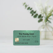 Mermaid Aquamarin Glitzer Kreditkarte Geschenkguts Visitenkarte (Stehend Vorderseite)