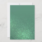 Mermaid Aquamarin Green Funkelnd Glitzer Ombre Bir Einladung (Rückseite)