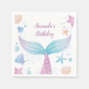Mermaid Aqucolor Geburtstag Serviette