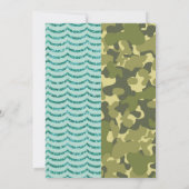 Mermaid & Army Boy Girl Geburtstag Gemeinsames Par Einladung (Rückseite)