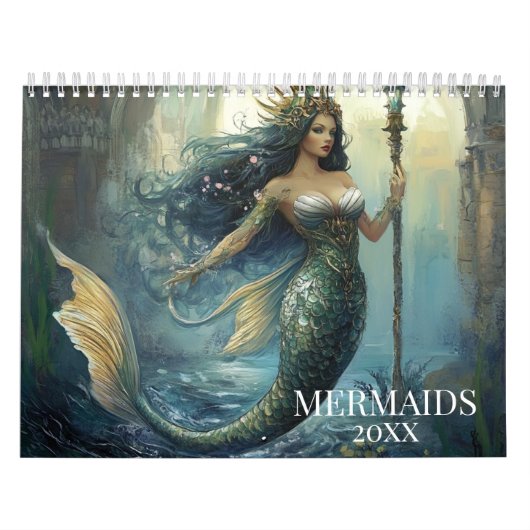 Mermaid Art any Year Fantasy Calendar Kalender (Titelbild)
