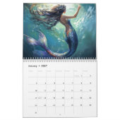 Mermaid Art any Year Fantasy Calendar Kalender (Jan 2027)