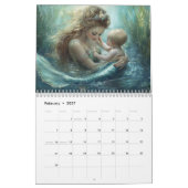 Mermaid Art any Year Fantasy Calendar Kalender (Feb 2027)