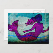 Mermaid Art Postcard Postkarte (Vorne/Hinten)